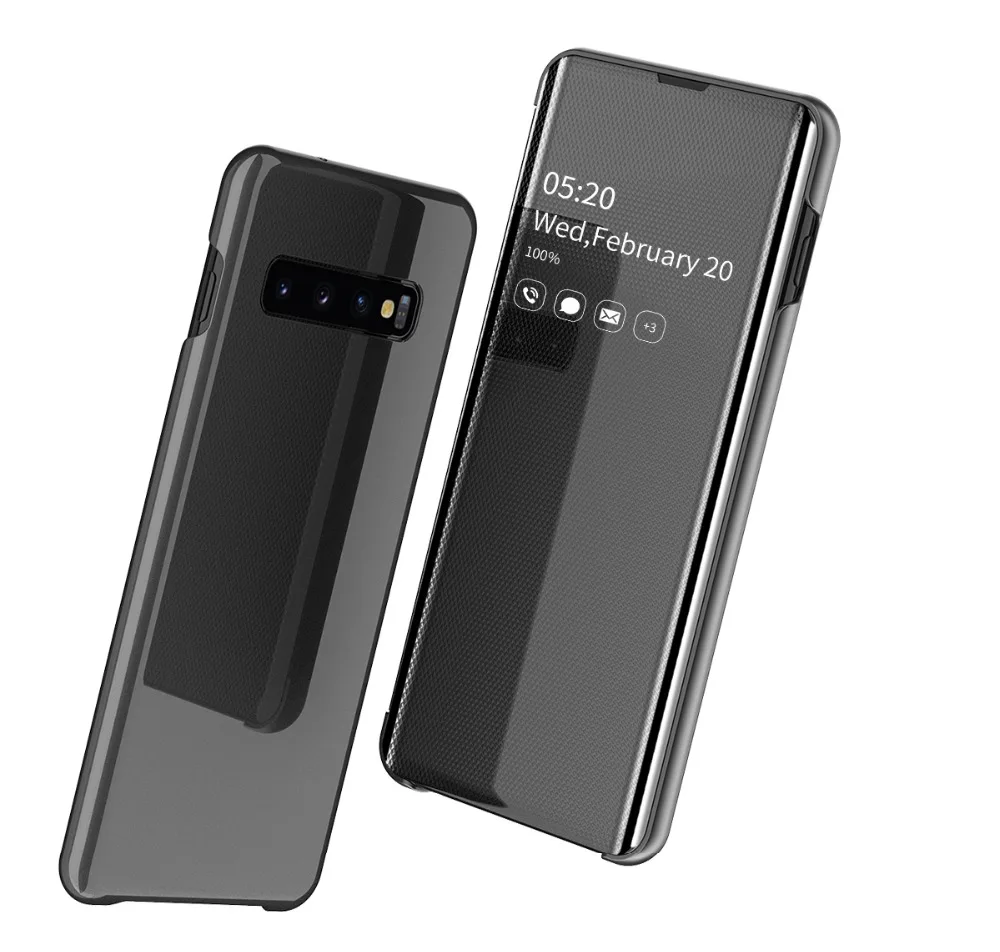 Умный зеркальный флип-чехол для Galaxy S10 S8 S9 Plus S10e S7 Edge Note 8 9 A50 A30 A70 A7 A750 чехол-подставка
