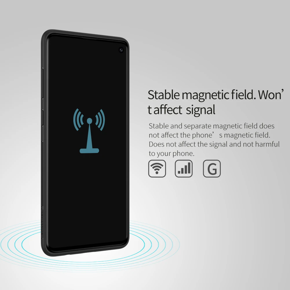 Nillkin for Samsung Galaxy S10 Case Magnetic Cover TPU Brushed Texture Dropproof Protective Smartphone Back Shell |