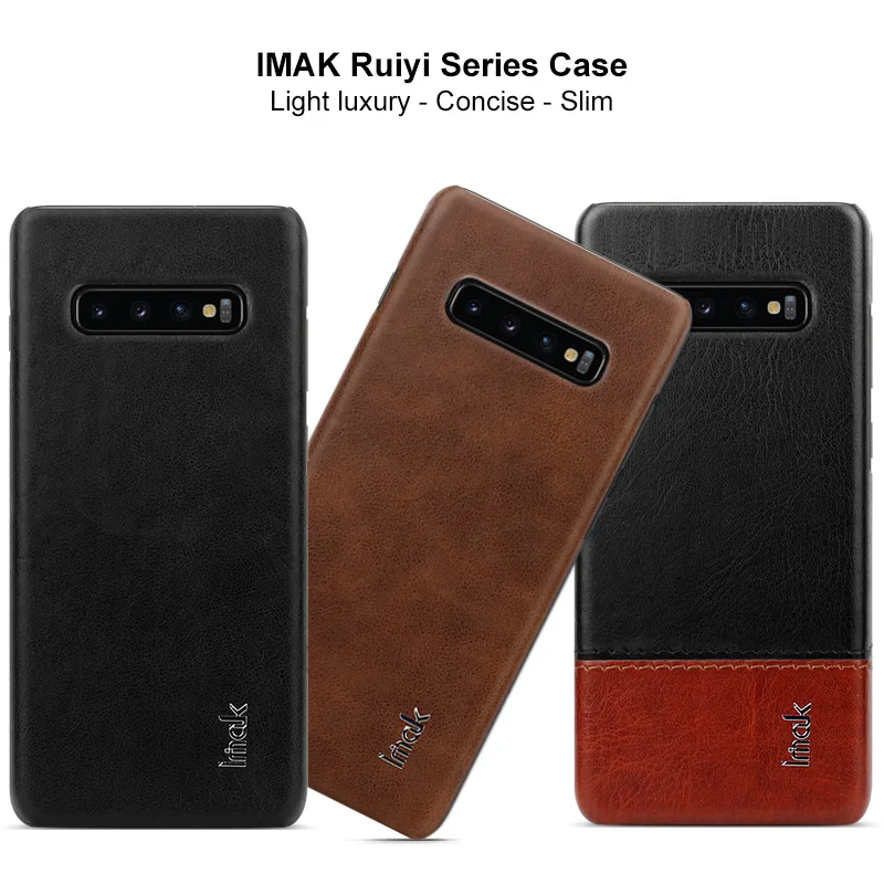 Роскошный лаконичный чехол для Samsung S10 S10Plus кожаный IMAK Для S10e Galaxy Plus 10S|Бамперы| |