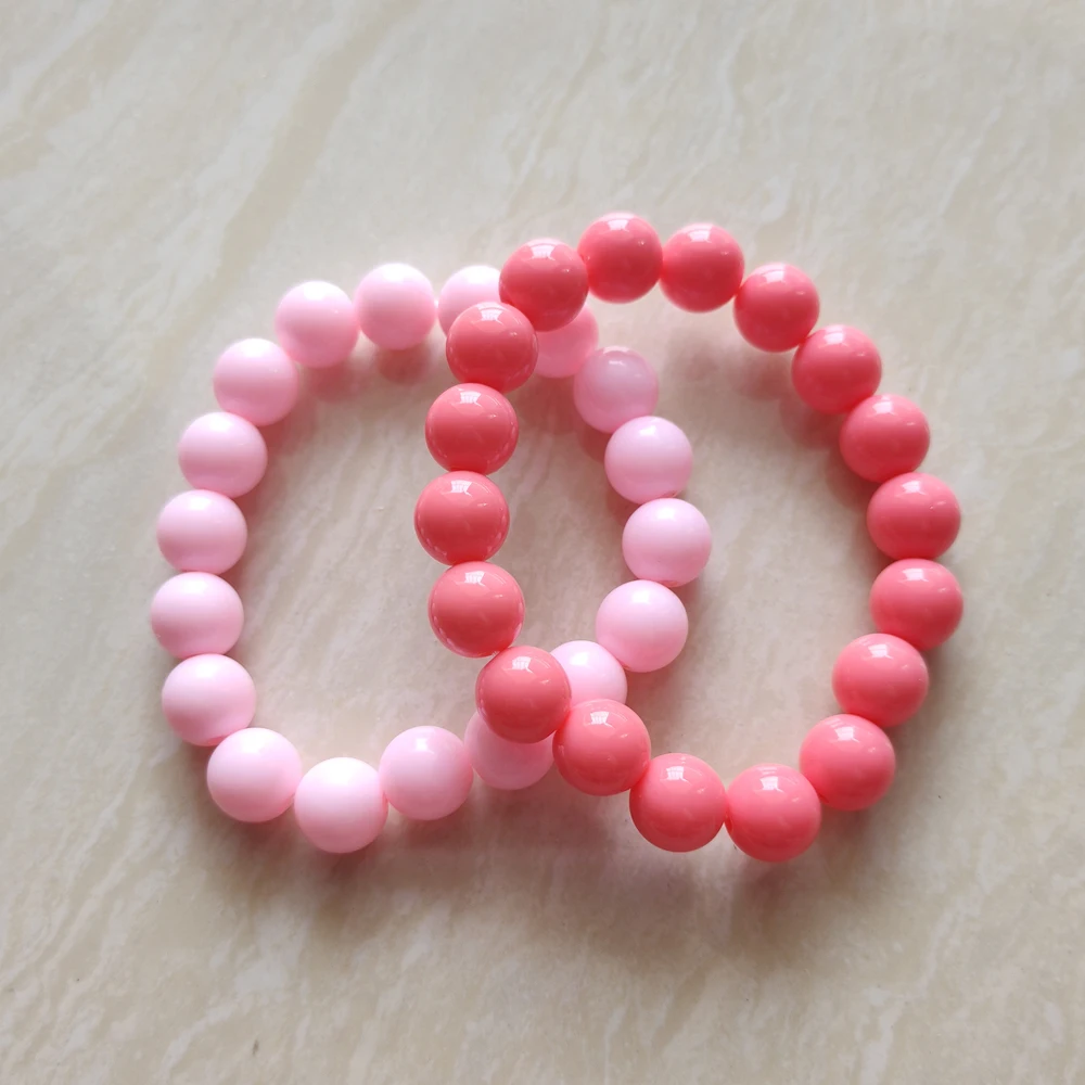 Прекрасный светло-розовый горячий акрил розового цвета браслеты из бисера для