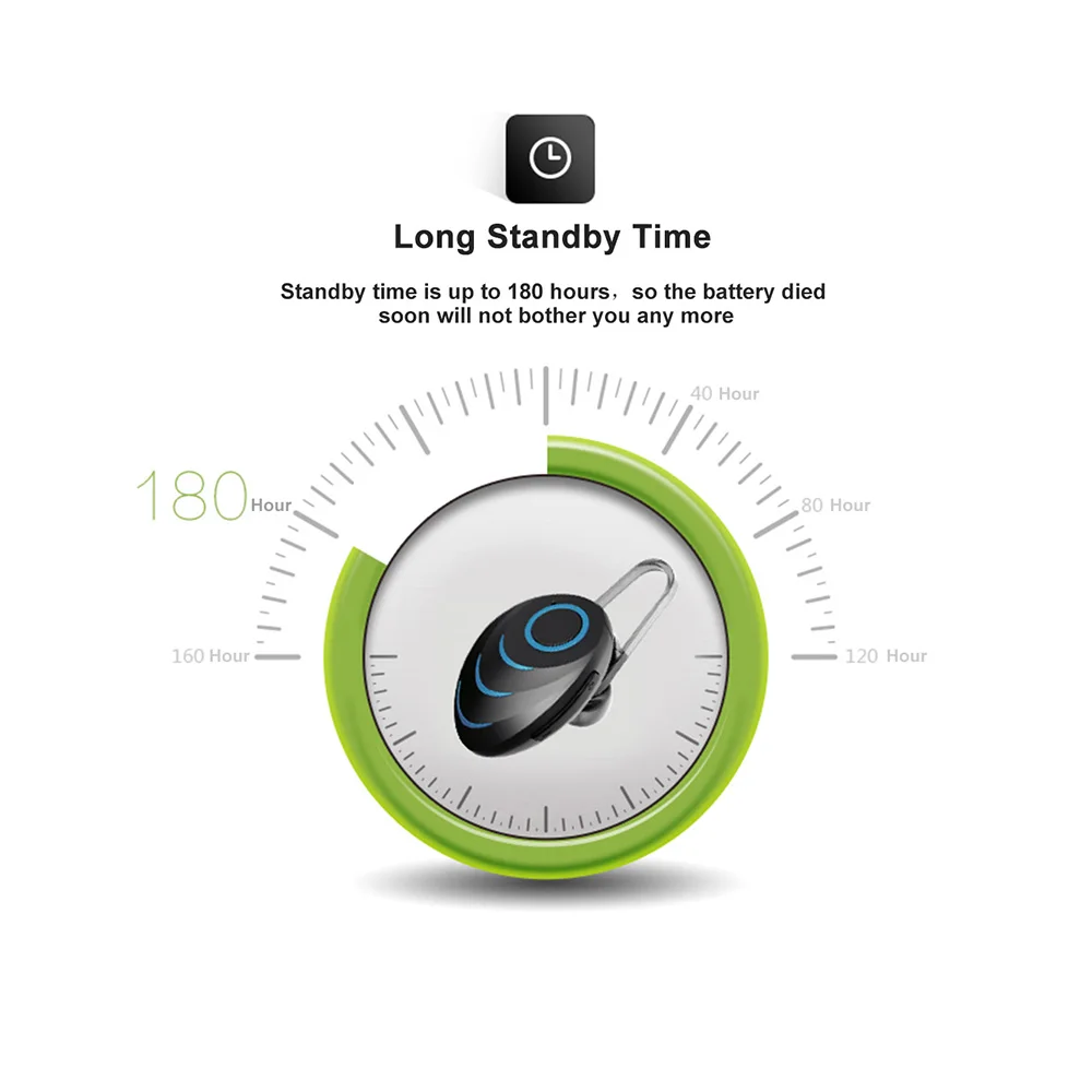 A3 Sport Bluetooth Headset Single Earbuds Stereo Mini In-ear Music Earphone Invisible Handsfree with Mic for Android Phone | Электроника