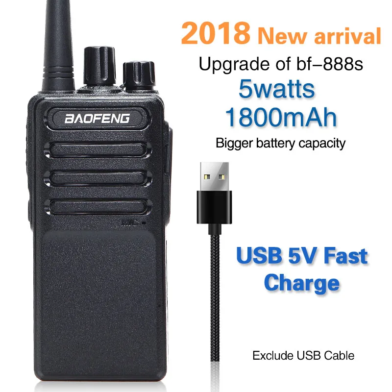 Baofeng BF V9 USB 5V быстрая Зарядное устройство иди и болтай Walkie Talkie UHF 400 470 МГц
