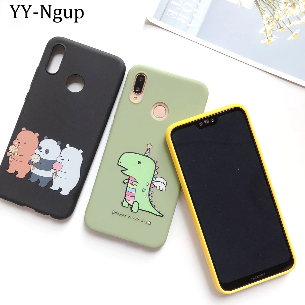 Huawei P Smart Plus 2019 Cartoon Flower Panda Phone Case Etui for Honor 10 Lite 10i Cover Funda Capa |