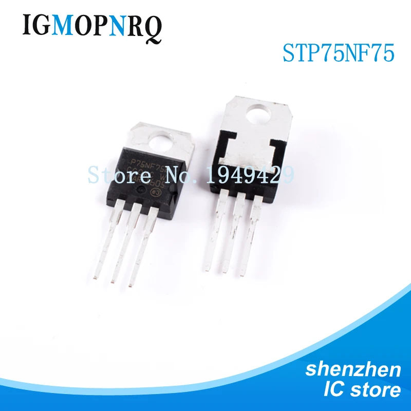 10 шт. STP75NF75 TO 220 P75NF75 75NF75 MOSFET N Ch 75 в 80 А новая быстрая доставка|n-ch mosfet| |