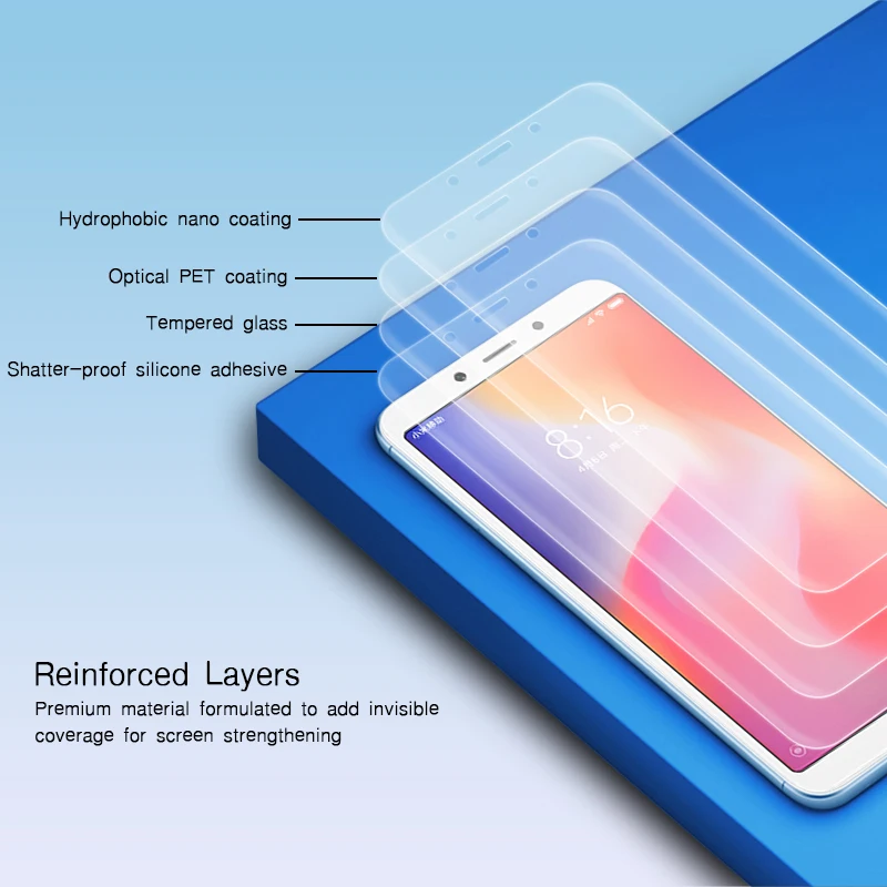 Оптовая продажа 50 шт./партия защита для экрана xiaomi redmi 7 прозрачное закаленное