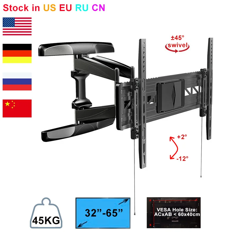 Изогнутый плоский кронштейн для телевизора UHD U светодиодный поворотное