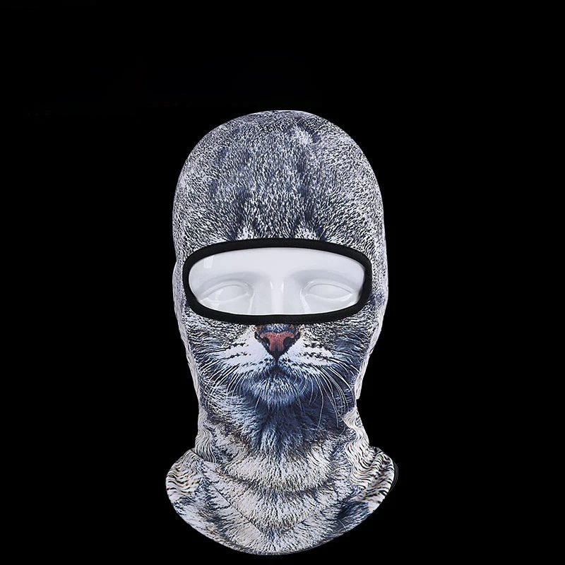 3D принт маска для животных езды на велосипеде лыжная шапка зимняя Балаклава