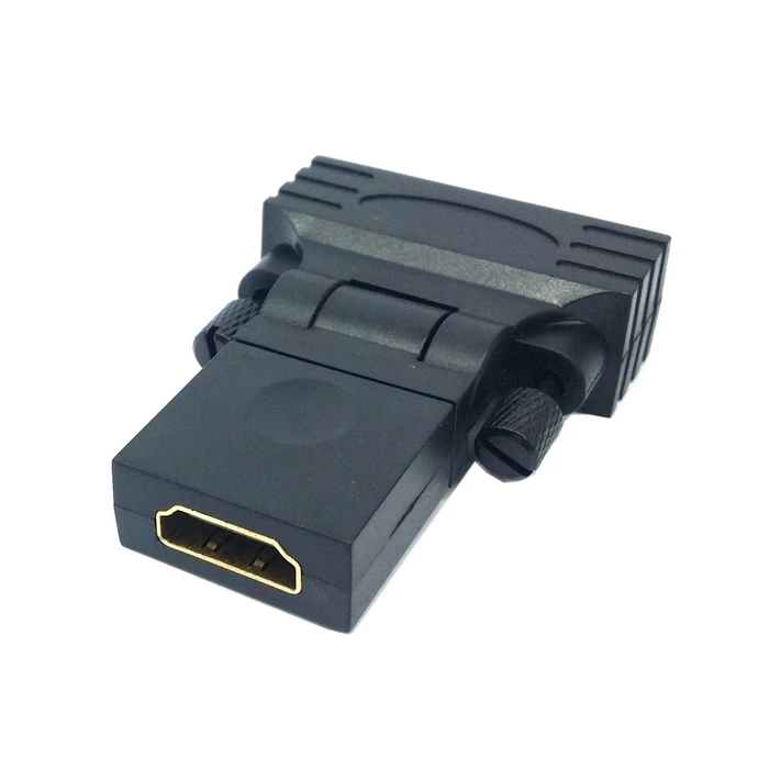 1080p DVI папа к HDMI Женский 360 градусов вращающийся Поворотный адаптер для HDTV