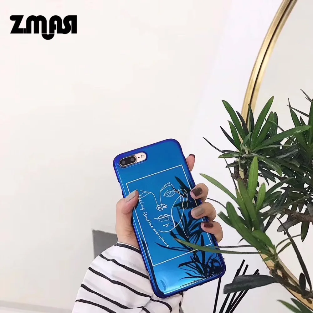 Zmasi Blue-Ray Уход за кожей лица cell чехол для iPhone x 7 8 глянцевый sur мягкая телефон сумка