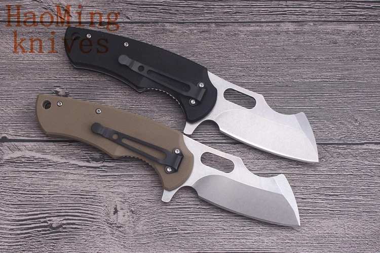 Tactical outdoor camping survival folding knife D2 steel G10 portable pocket hunting rescue Knives practical fishing EDC tools |