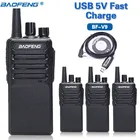 Рация Baofeng с быстрой зарядкой, USB, 5 В, УВЧ, 400-470 МГц, 4 шт.