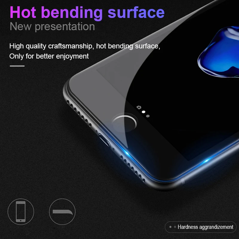 3D полное покрытие из углеродного волокна закаленное стекло для iphone X XS 11 Pro Max XR