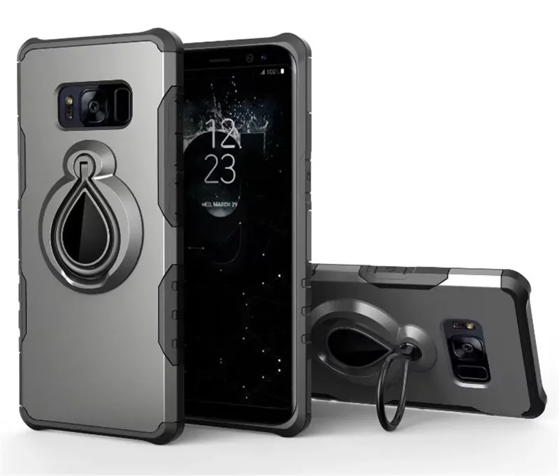 S8 аксессуары задняя защитная крышка чехол для Samsung Galaxy S8 S8 плюс Твердый Чехол-Броня из автомобильная подставка-держатель для телефона с магнитным
