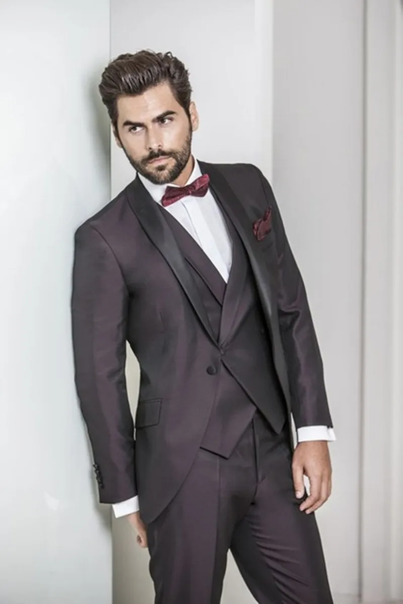 Latest Coat Pant Designs Italian Purple Terno Masculino Men Suit Slim Fit 3 Piece Tuxedo Prom Suits Custom Groom Fashion Blazer | Мужская