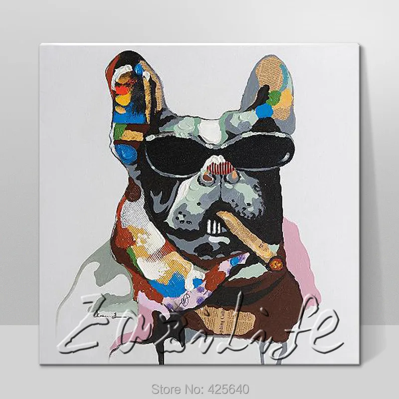 Современная абстрактная ручная роспись маслом гостиная украшение животное