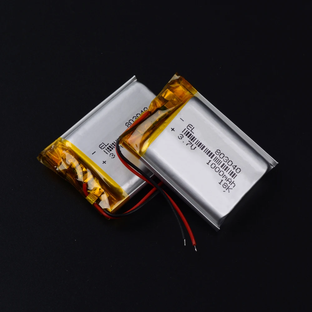 

3.7V 1000mAh 803040 103040 Lithium Polymer Li-Po ion Rechargeable Battery For MP4 MP5 GPS PSP mobile Pocket PC e-books bluetooth