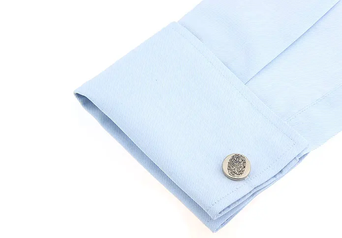 Запонки iGame с отпечатком пальца круглый дизайн латунный материал бесплатная