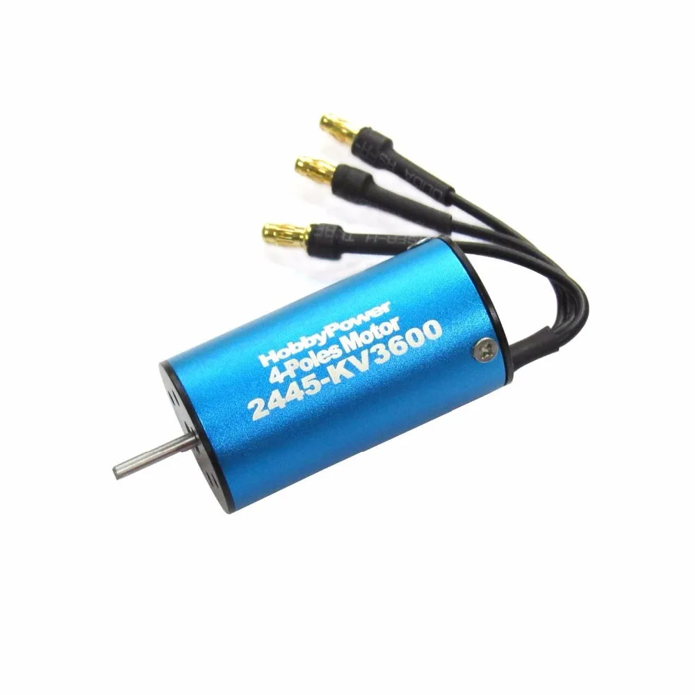 Hobbypower 2445 5400KV 3600KV 3000KV 4-полюсный бесщеточный двигатель для 1/18 1/16 RC автомобиль |