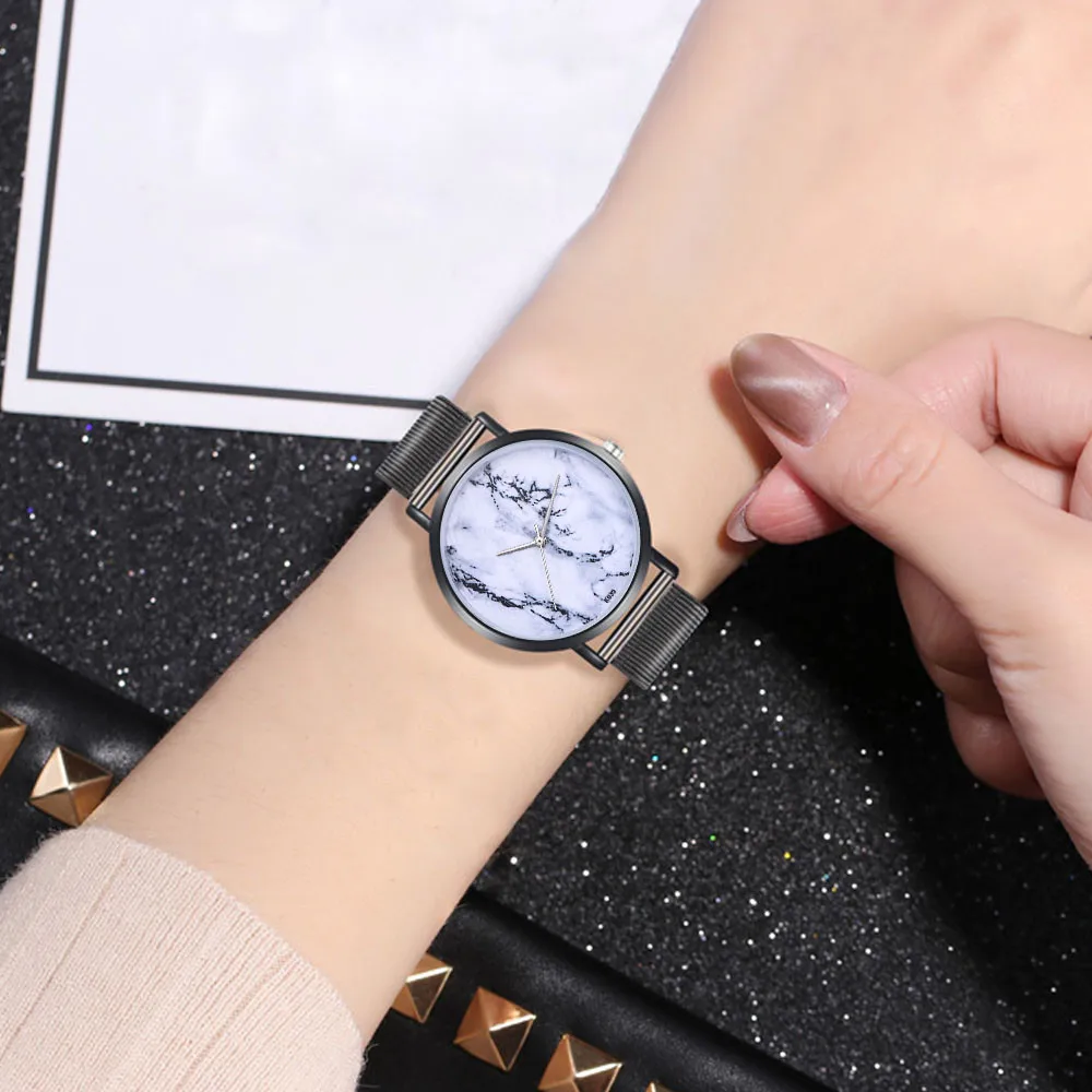 

Hot Sale Watch Woman Fashion Plant Pattern Alloy Steel Strap Clocks Analog Quartz Round Watch Reloj Mujer Clock Dropshipping #W