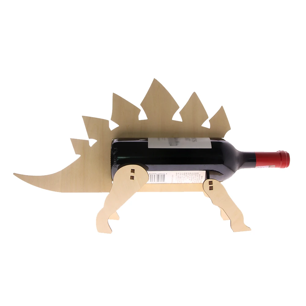 1 шт. держатель для бутылки вина Stegosaurus деревянная Винная стойка с динозавром