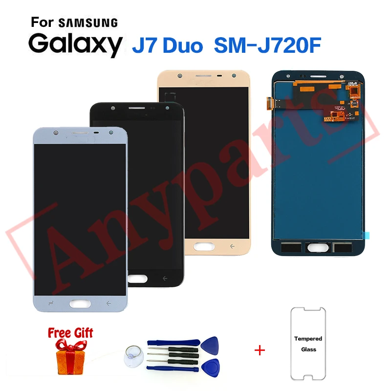 TFT для Samsung Galaxy J7 Duo SM J720F ЖК дисплей экран Замена J720 модуль|Экраны мобильных
