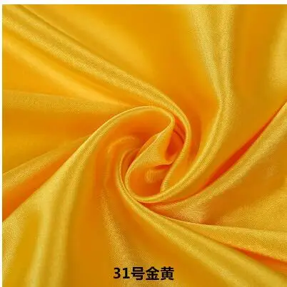 gold yellow Широкий 150x1 м хорошая ткань сатин-стрейч ткань шармёз(тонкий атлас) 25 цветов ИМИТИРОВАННАЯ шелковая атласная ткань DIY cheongsam платье - Цвет: gold yellow