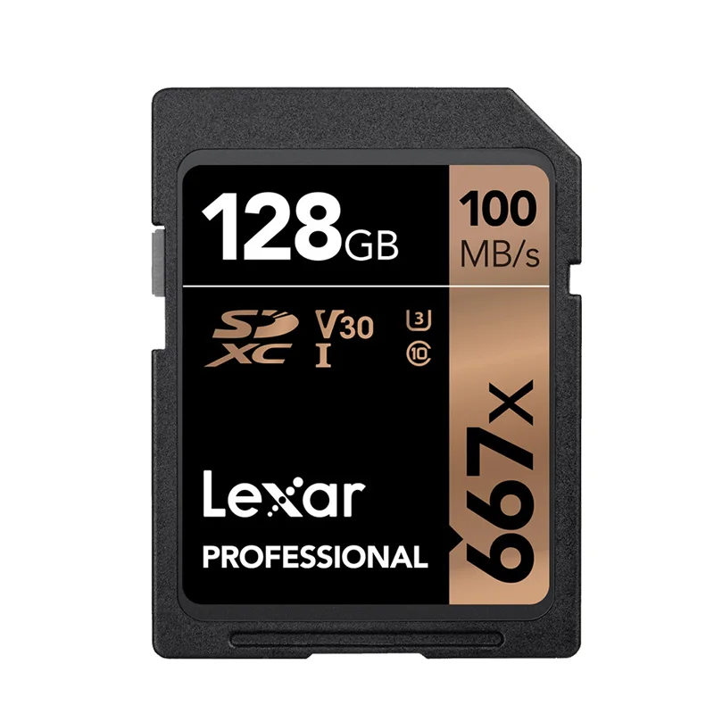 Оригинальная профессиональная SD карта памяти Lexar 667x128 ГБ U3 класс 10 SDXC флэш-карты 100