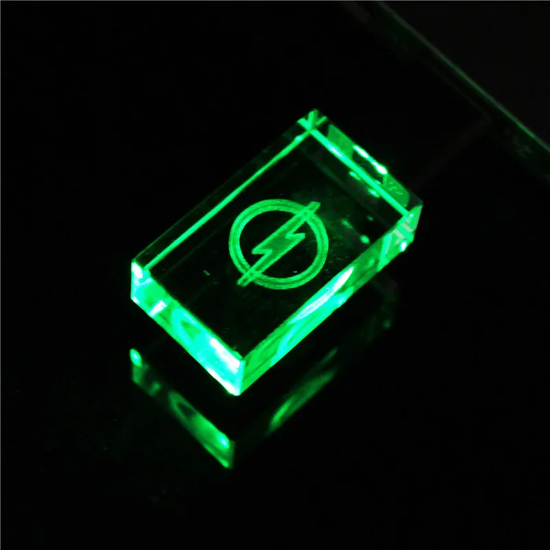 Green Usb2.0 металлический кристалл ключ для автомобиля Opel Модель USB флэш-накопитель 4 ГБ 8 ГБ 16 ГБ 32 ГБ драгоценный камень ручка привода специальный подарок - Цвет: Green