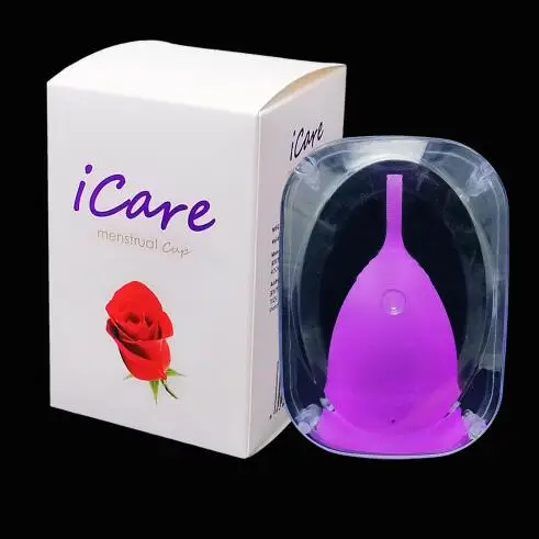 1 PC Purple Менструальная чашка Copa Сделано в США тампон и подушечка альтернатива женской гигиены продукт силиконовая менструальная Чашка мягкая запатентованная конструкция - Цвет: 1 PC Purple