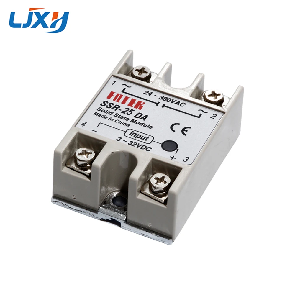 Твердотельное реле LJXH DC AC SSR 10DA 25DA 40DA 75DA 100DA 3 32VDC вход/24 380VAC выход|Запчасти для