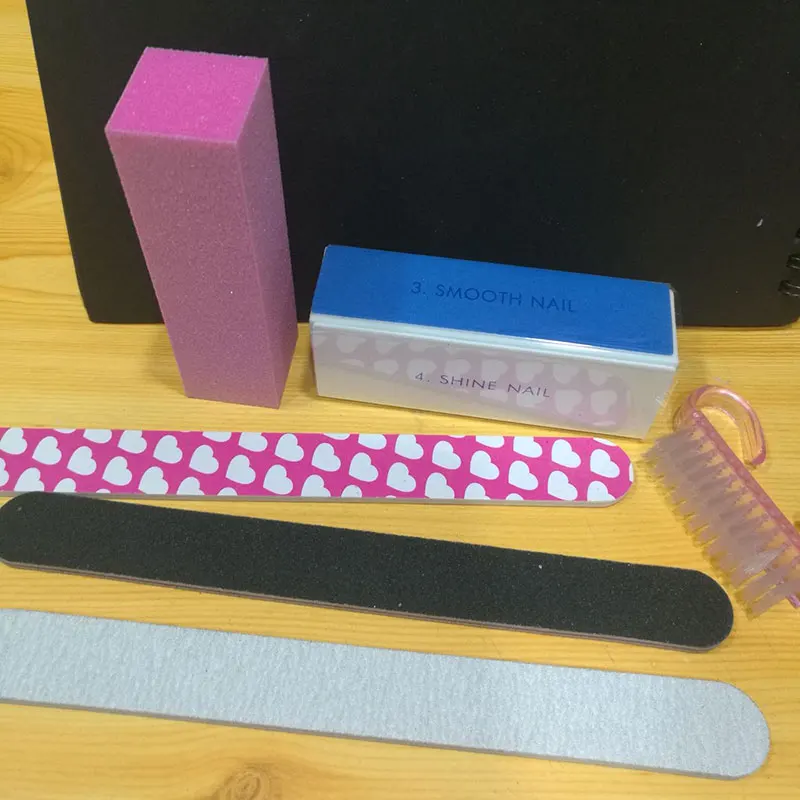 Модный женский набор из 6 предметов для полировки ногтей с четырьмя сторон
