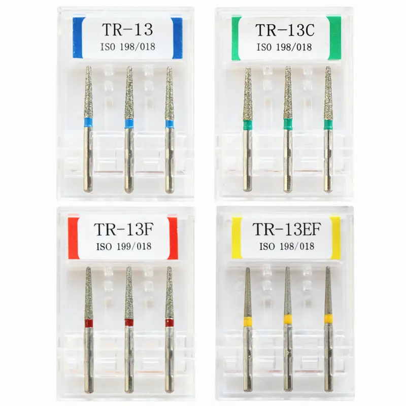 15 шт./5 коробок Стоматологические алмазные боры TR-13/TR-13C/TR-13F/TR-13EF полировщик сверло Dia-Burs высокоскоростной наконечник стоматологические боры