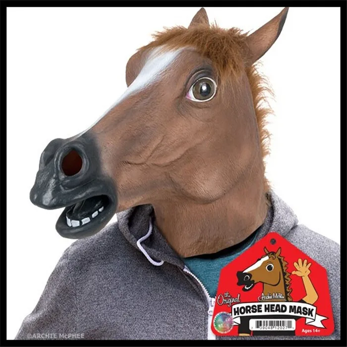 Хэллоуин Рождество Косплей Животное вечерние Лошадь Маска Голова Лошади