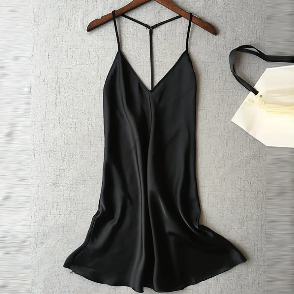 

Women Sexy Satin Sleepwear Babydoll Lingerie Nightdress Pajamas Lace Sexy Kimono Bathrobe Night Dress Casual Nightgown Sleepwear