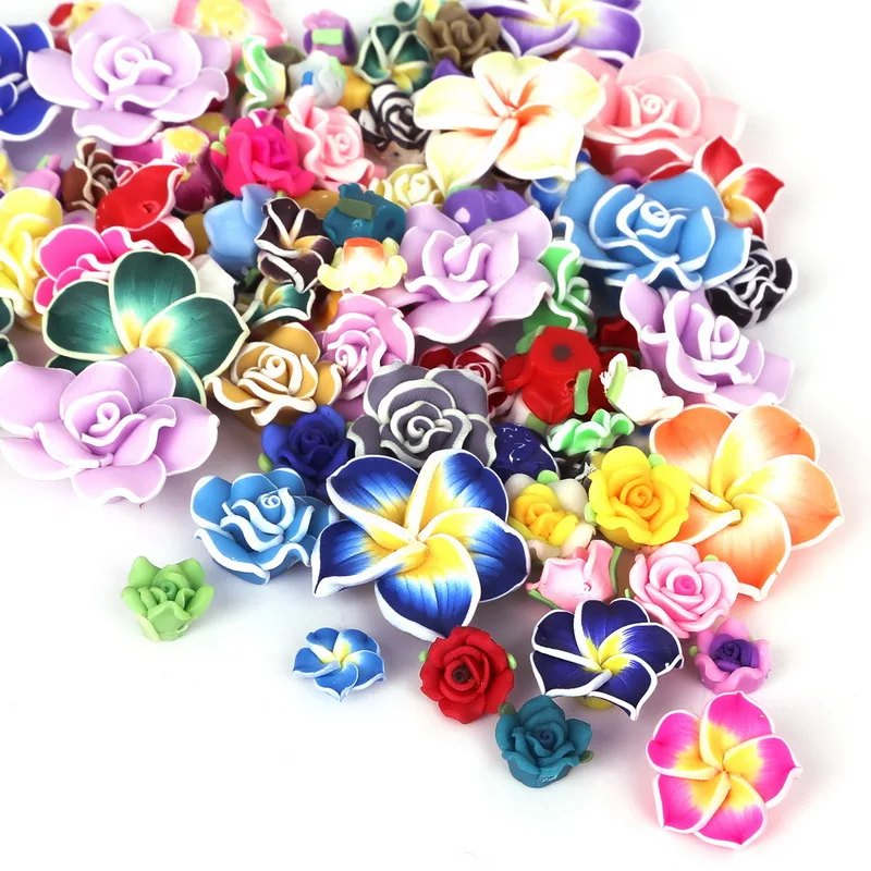 Бусины из полимерной глины 10 30 мм 5 штук|bead cone|flower kindsbead earing |