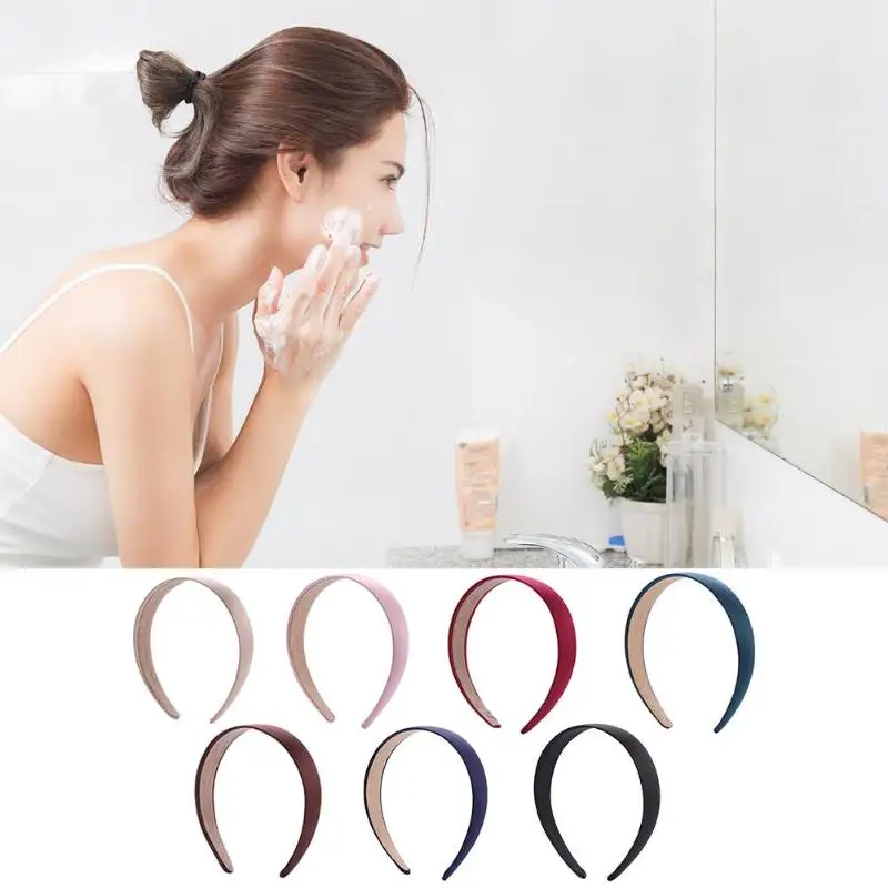 New Fashion Headbands Solid Color Hair Hoops Simple Headband Women Girls Wide Hairbands Headwear Hot Sale Accessories | Красота и