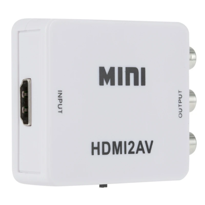 1080P Композитный Аудио Видео адаптер Upscaler HDMI в AV адаптеры конвертеры с USB кабелем RCA