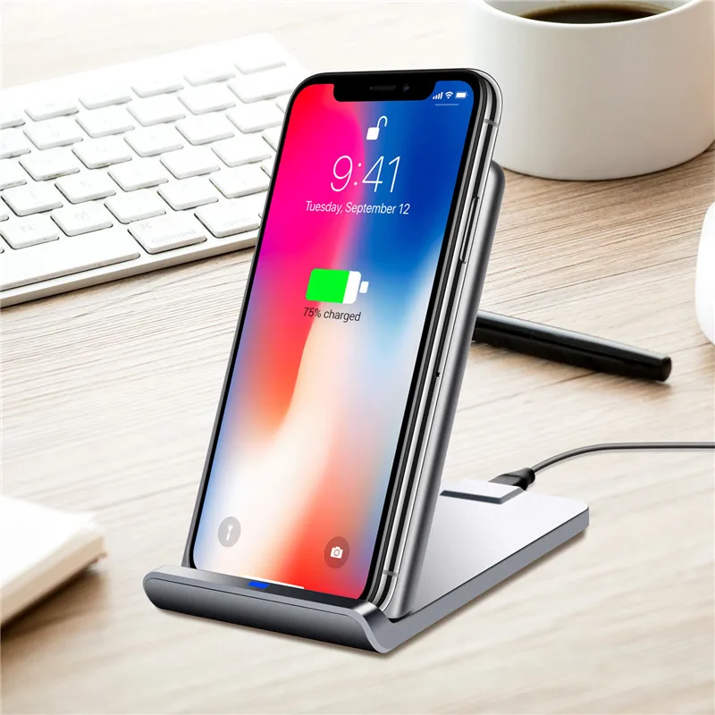 Turataqi Беспроводной Зарядное устройство для iPhone X 8 7 Plus Smart быстро держатель