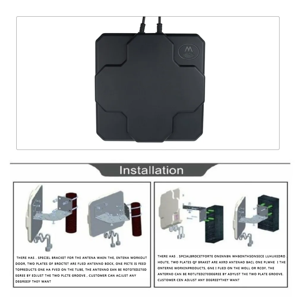 2* 22dBi наружная 4G LTE MIMO антенна, LTE двойная поляризация панельная антенна SAM-Male разъем