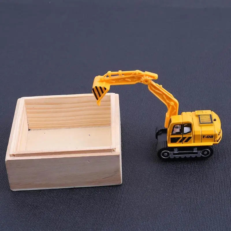 6pcs/Set Engineering Truck Model Toy Mini Alloy Car/Truck/Helicopter Children Gift | Игрушки и хобби