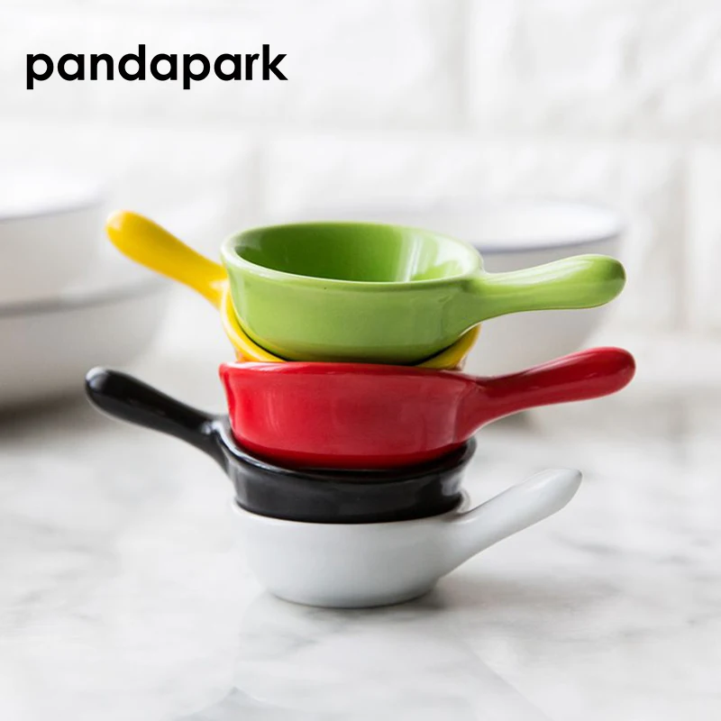 Pandapark Твердые пигментированные керамические уксус блюдце маленькие суши блюдо