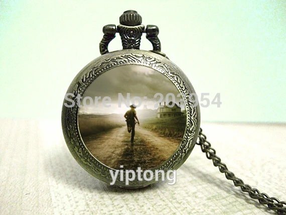 США Америка ТВ Ходячие мертвецы Рик 1 шт./лот кварцевые карманные часы Винтажные