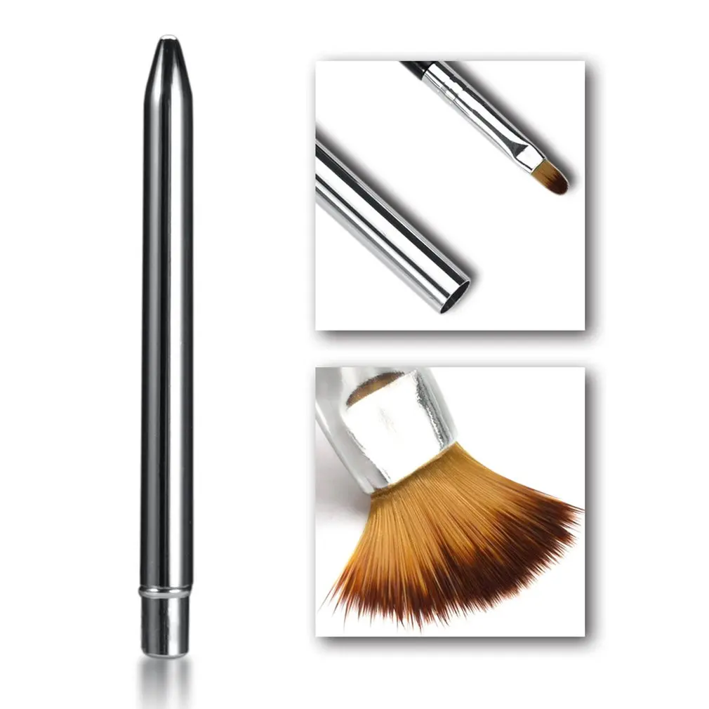 Collapsible Portable Lips Makeup Brush Pen Aluminum Handle Cosmetic Lipstick Lip Gloss With Protect Cap | Красота и здоровье