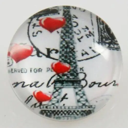 10 шт./партия стеклянные печатные женские защелкивающиеся кнопки-подвески