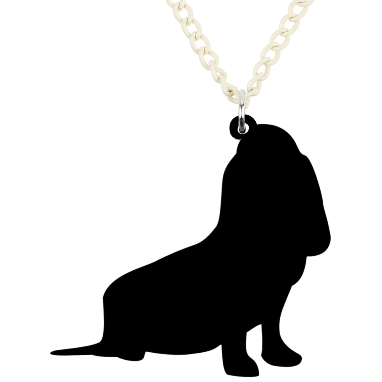 Bonsny Acrylic Cute Basset Hound Dog Necklace Pendant Chain Choker Collar Animal Pet Jewelry For Women Girls Teens Accessories | Украшения