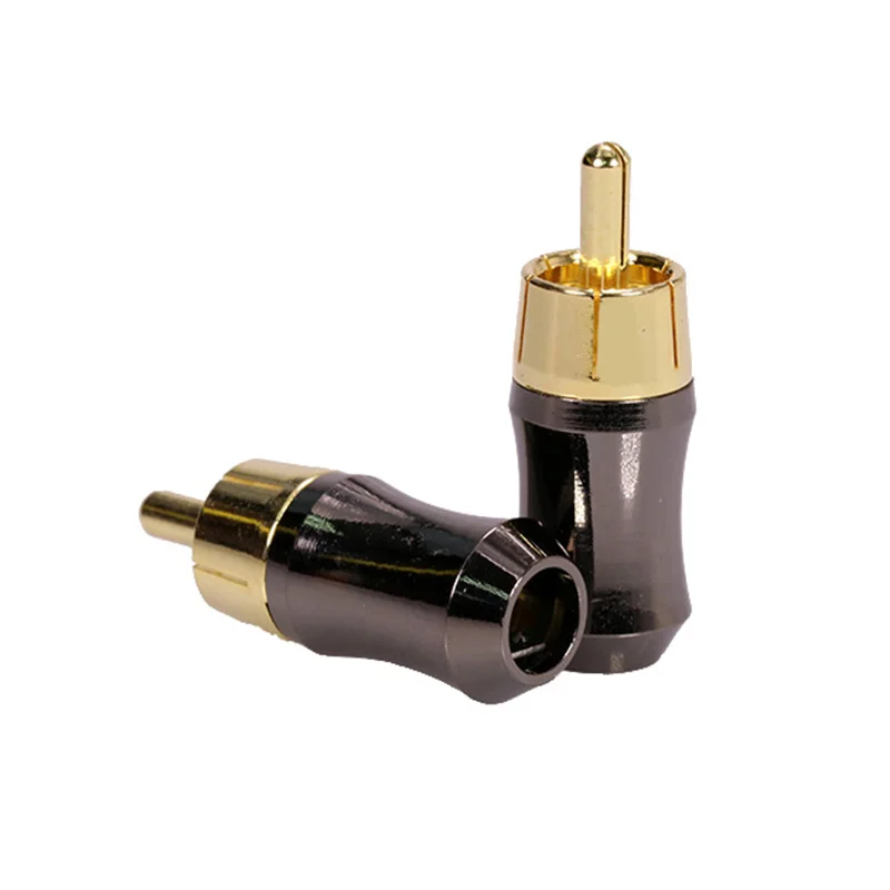 8 шт. разъемов RCA штекеры HIFI высококачественные Позолоченные с поддержкой кабеля