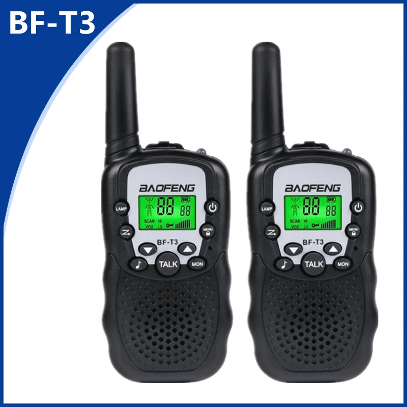 2 шт. мини Baofeng BF-T3 портативная рация 8/22 каналов для детей двухстороннее радио 10 тонов вызова КВ трансивер коммуникатор T3