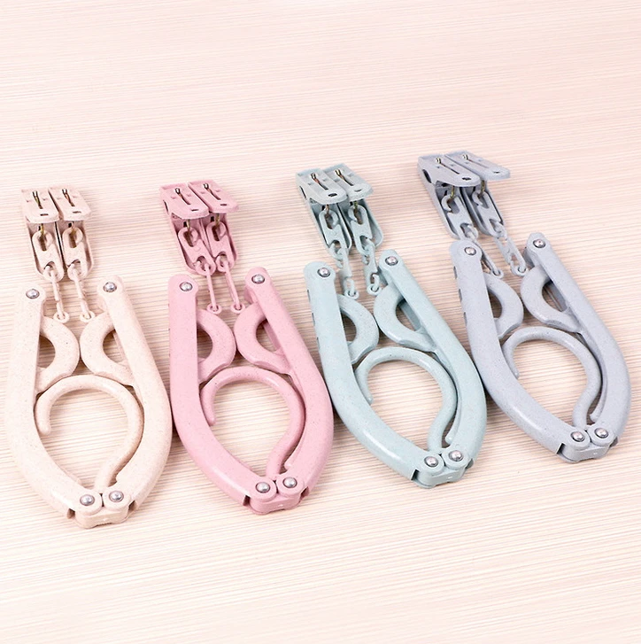 2 шт. портативная складная пластиковая ткань вешалка для брюк