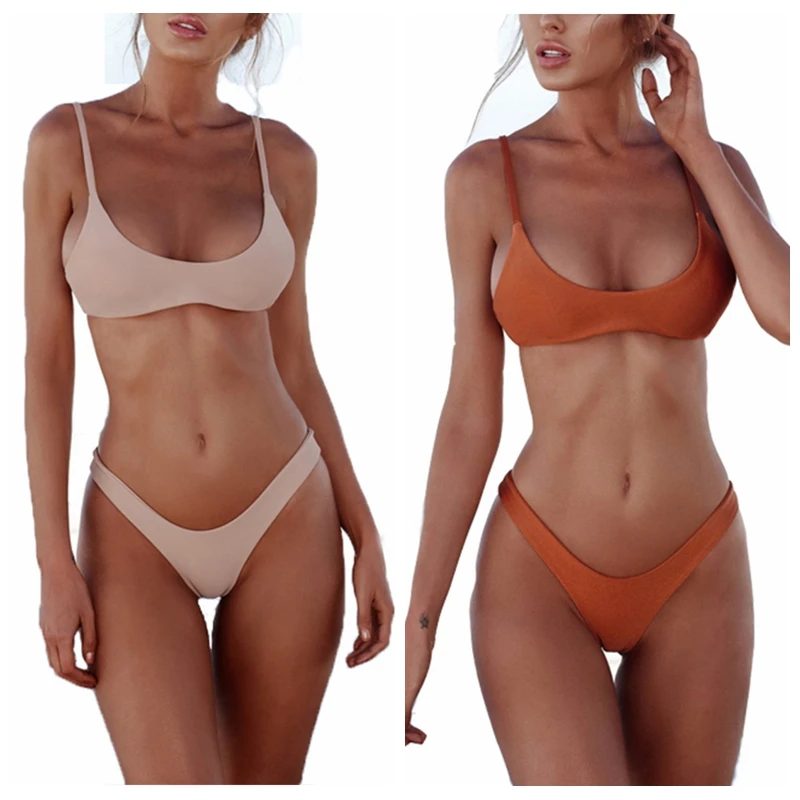Сексуальный бикини с высоким вырезом женский купальник микро ремешком