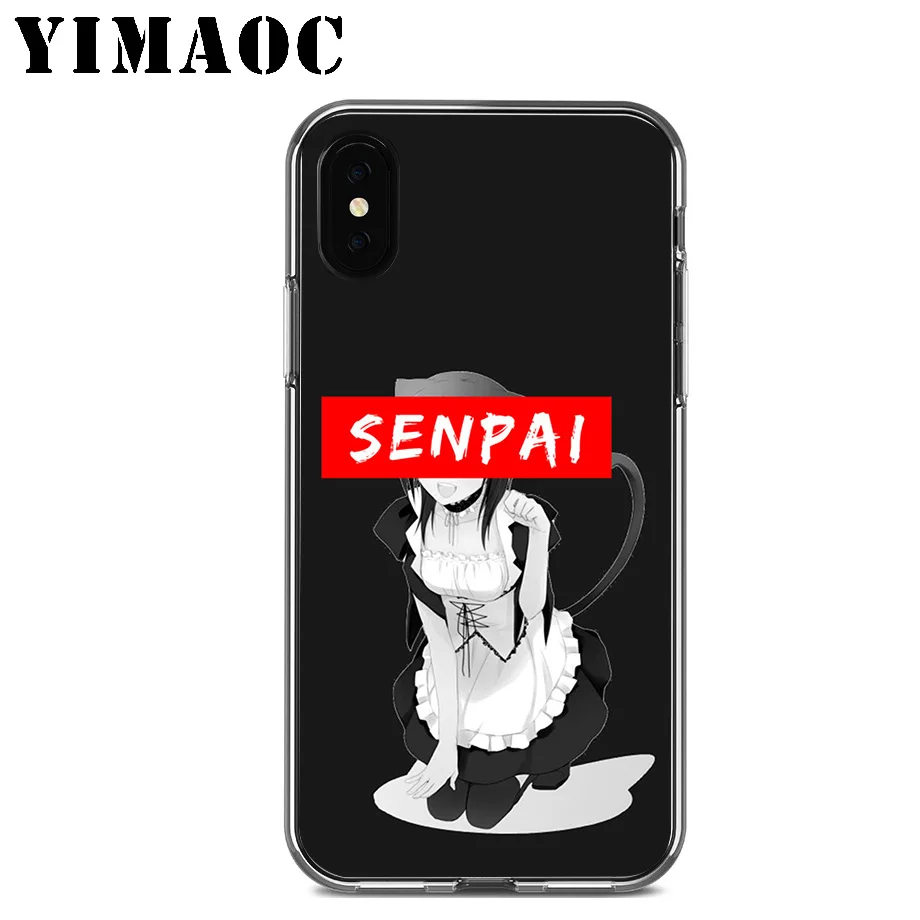 YIMAOC Sugoi Senpai Anime Waifu Soft Silicone Case for Apple Iphone 11 Pro Xr Xs Max X 10 8 Plus 7 6S 6 SE 5S 5 7Plus 8Plus |